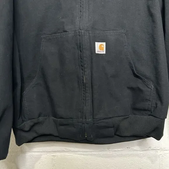 Y2K Carhartt Thermal-Lined Hooded Jacket “Black” Dark Throne - Picture 9 of 16